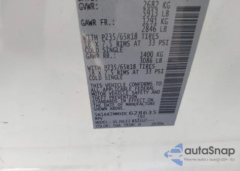 2013 Nissan Pathfinder Sv из США, поврежденный, VIN 5N1AR2MMXDC628635